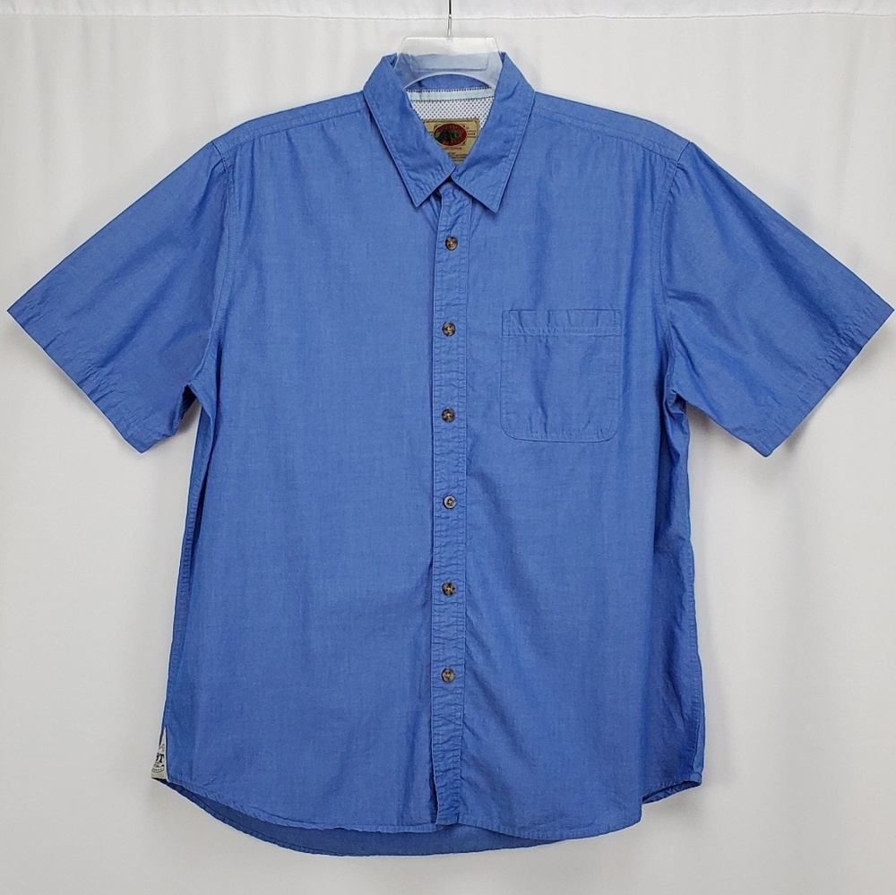 Boston Trader Blue Button Down Short Sleeve Shirt